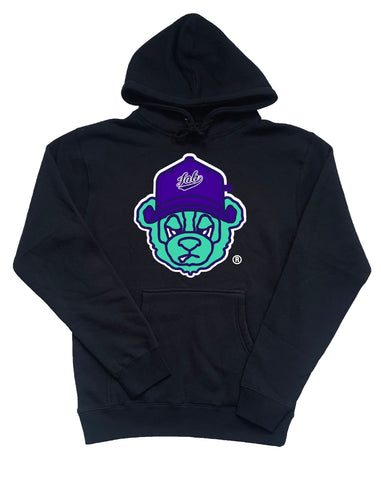 Hood Purple/Green Bear Logo 2